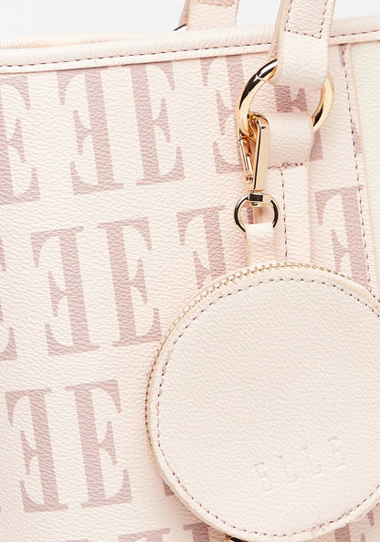 Elle Printed Tote Bag with Coin Purse Charm
