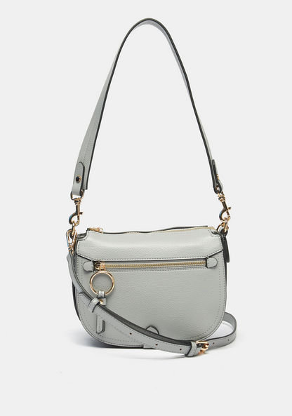 Celeste Solid Crossbody Bag with Removable Strap and Zip Closure