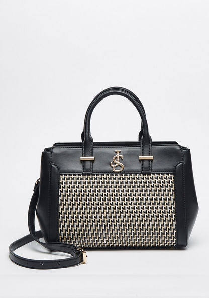 Jane Shilton Textured Tote Bag with Detachable Strap and Zip Closure-Women%27s Handbags-image-1