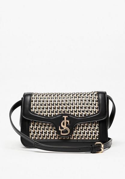 Jane Shilton Textured Crossbody Bag with Adjustable Strap and Button Closure