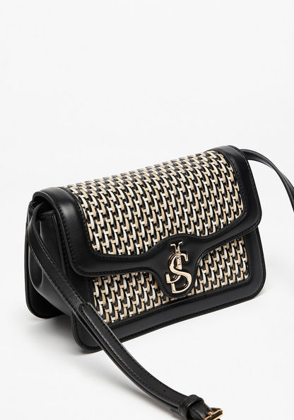 Jane Shilton Textured Crossbody Bag with Adjustable Strap and Button Closure-Women%27s Handbags-image-2