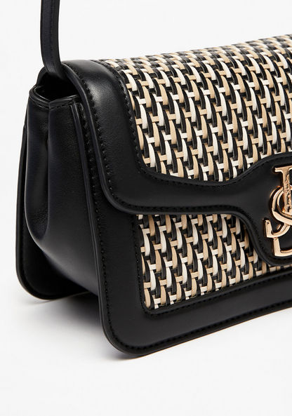 Jane Shilton Textured Crossbody Bag with Adjustable Strap and Button Closure-Women%27s Handbags-image-3