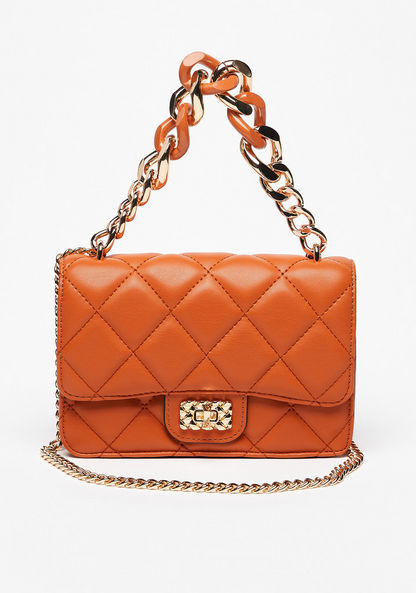 Celeste Quilted Crossbody Bag with Chain Strap-Women%27s Handbags-image-0