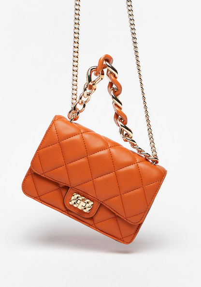Celeste Quilted Crossbody Bag with Chain Strap-Women%27s Handbags-image-1