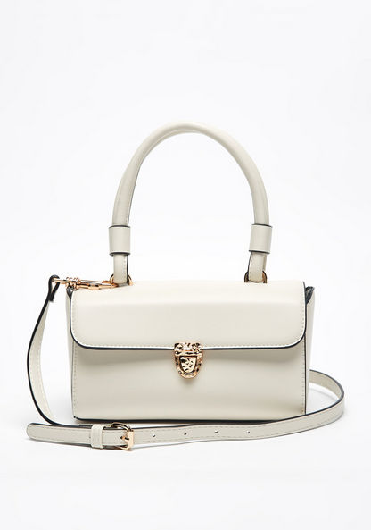 Celeste Solid Satchel Bag with Detachable Strap and Clasp Closure-Women%27s Handbags-image-1