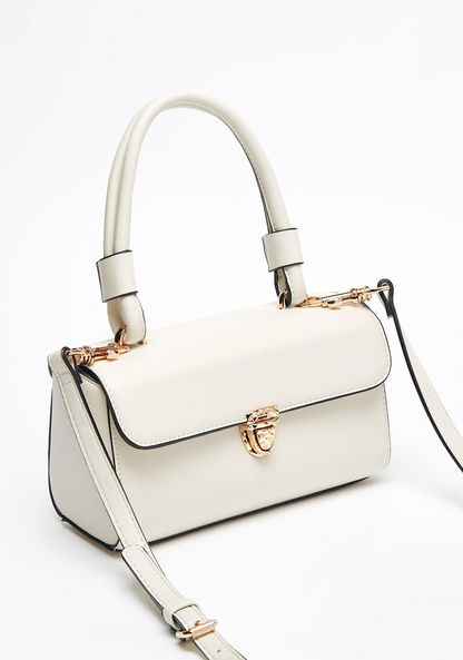 Celeste Solid Satchel Bag with Detachable Strap and Clasp Closure-Women%27s Handbags-image-3