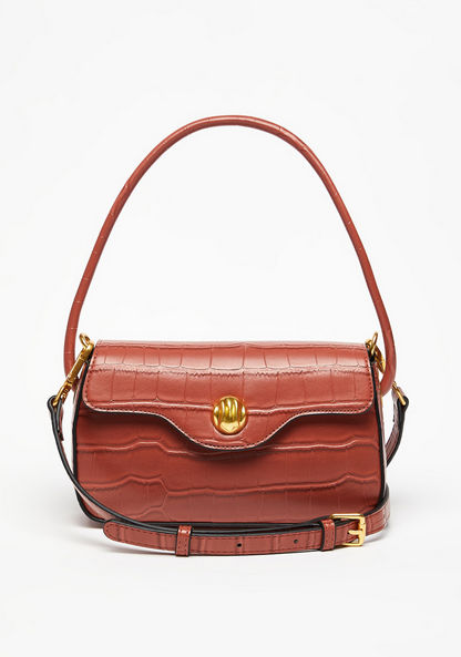 Celeste Textured Shoulder Bag with Detachable Strap-Women%27s Handbags-image-0