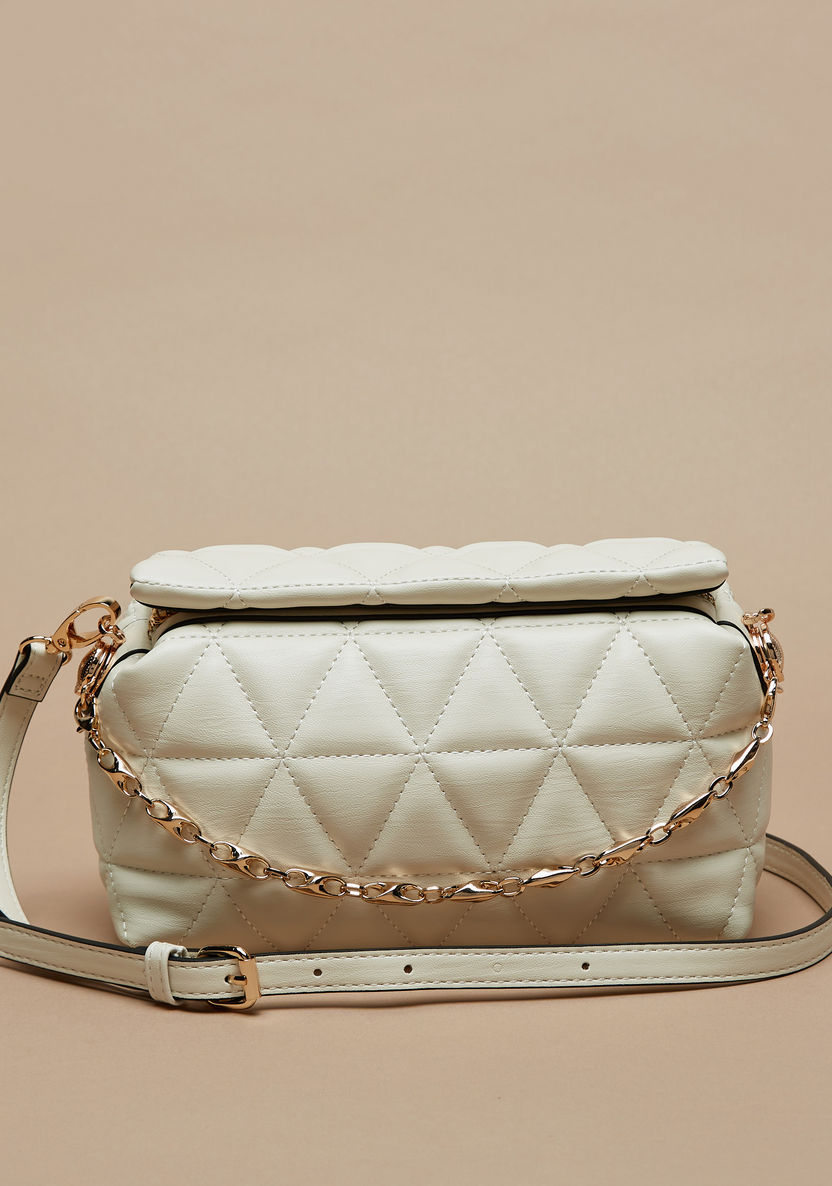 Celeste Quilted Crossbody Bag with Detachable Straps and Zip Closure-Women%27s Handbags-image-1