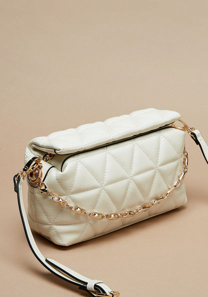 Celeste Quilted Crossbody Bag with Detachable Straps and Zip Closure-Women%27s Handbags-image-2