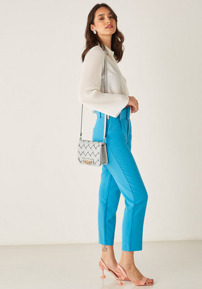 Celeste Textured Crossbody Bag with Removable Strap and Metallic Trim-Women%27s Handbags-image-4