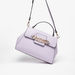 Elle Solid Satchel Bag with Chain Detail and Detachable Strap-Women%27s Handbags-thumbnailMobile-2