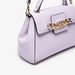 Elle Solid Satchel Bag with Chain Detail and Detachable Strap-Women%27s Handbags-thumbnailMobile-4