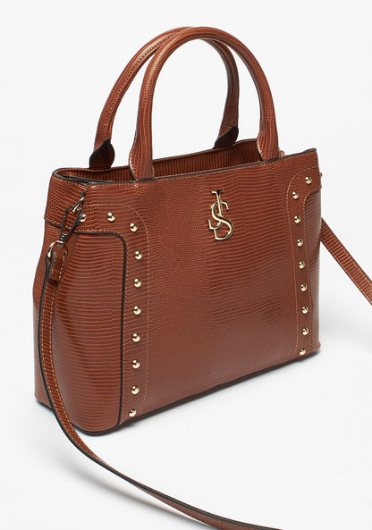 Jane Shilton Studded Tote Bag with Double Handles-Women%27s Handbags-image-2