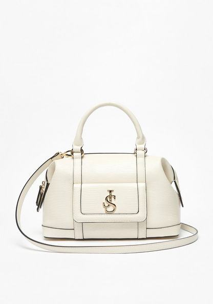 Jane Shilton Textured Bowler Bag with Double Handles-Women%27s Handbags-image-0