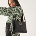 Celeste Animal Textured Shoulder Bag with Adjustable Strap and Zip Closure-Women%27s Handbags-thumbnail-1