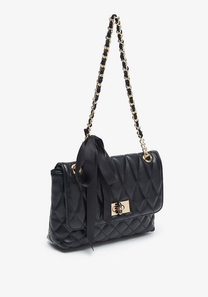 Celeste Quilted Crossbody Bag with Ribbon Detail