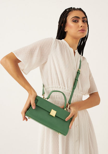 Celeste Textured Satchel Bag with Handle and Strap-Women%27s Handbags-image-0