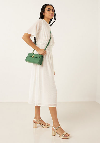 Celeste Textured Satchel Bag with Handle and Strap-Women%27s Handbags-image-4