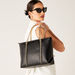 Celeste Solid Tote Bag with Metallic Chain Strap-Women%27s Handbags-thumbnail-0