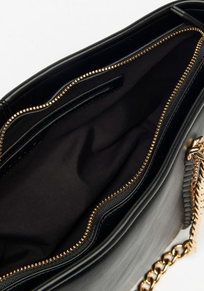 Celeste Solid Tote Bag with Metallic Chain Strap-Women%27s Handbags-image-5