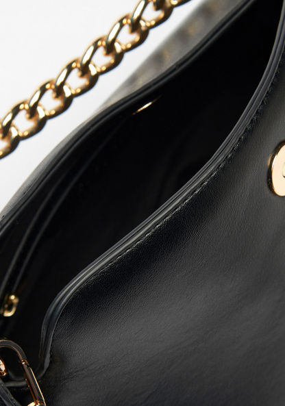 Celeste Solid Shoulder Bag with Chain Detail-Women%27s Handbags-image-5