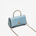Celeste Textured Satchel Bag with Chain Strap and Flap Closure-Women%27s Handbags-thumbnail-2