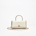 Celeste Textured Satchel Bag with Chain Strap and Flap Closure-Women%27s Handbags-thumbnailMobile-1