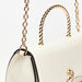 Celeste Textured Satchel Bag with Chain Strap and Flap Closure-Women%27s Handbags-thumbnail-3