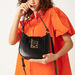 Celeste Solid Shoulder Bag with Detachable Strap and Flap Closure-Women%27s Handbags-thumbnailMobile-1