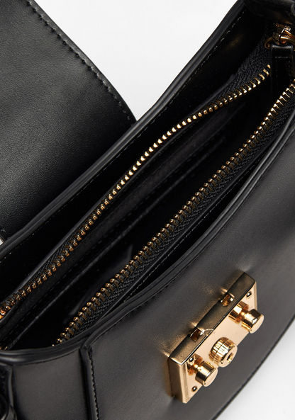 Celeste Solid Shoulder Bag with Detachable Strap and Flap Closure-Women%27s Handbags-image-6