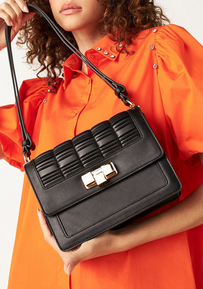Celeste Pleated Shoulder Bag-Women%27s Handbags-image-1