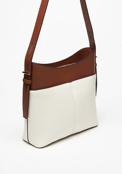Celeste Colorblock Shoulder Bag with Zip Closure