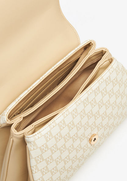 Elle All-Over Logo Print Satchel Bag-Women%27s Handbags-image-3