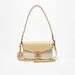 Elle Monogram Print Crossbody Bag with Detachable Straps and Flap Closure-Women%27s Handbags-thumbnailMobile-1