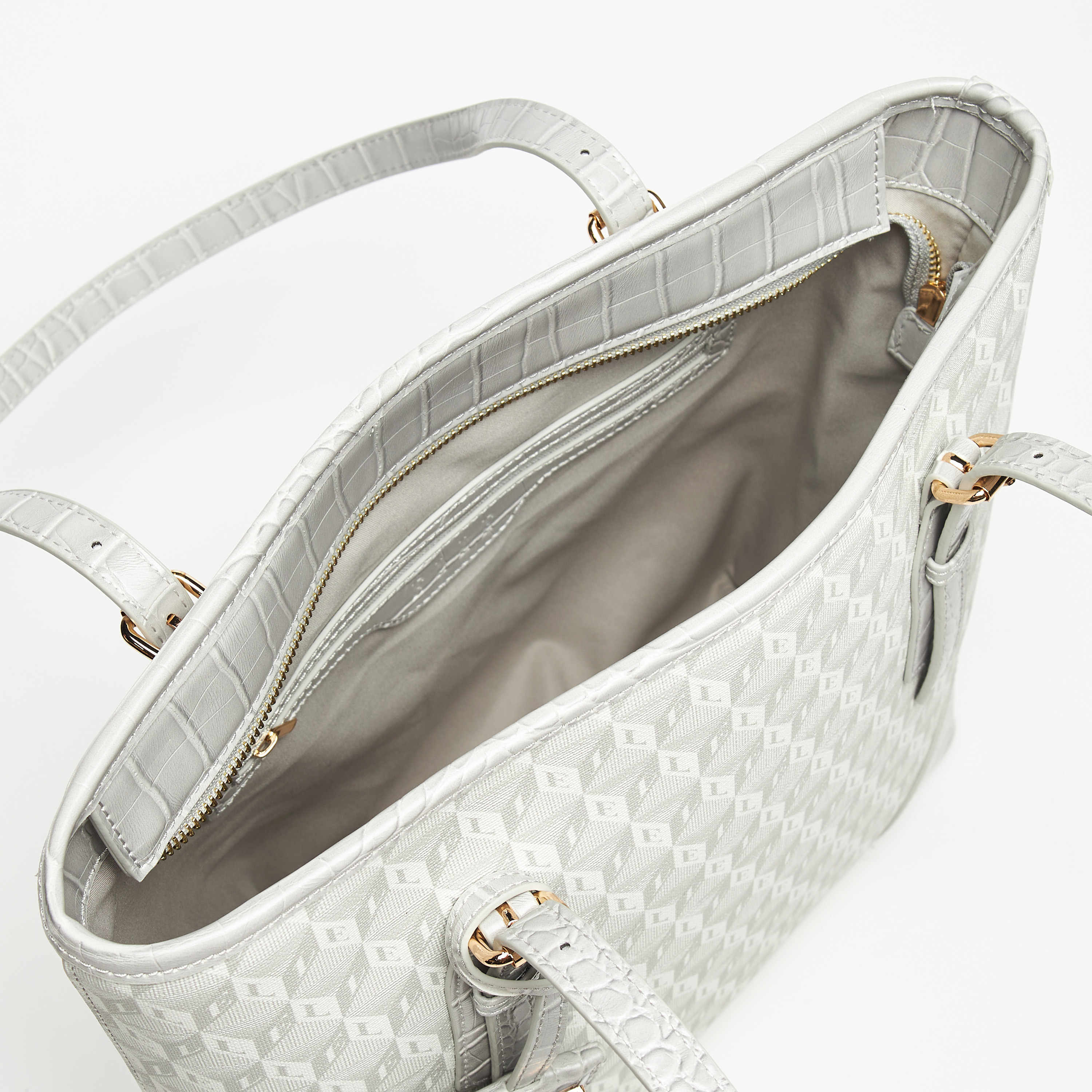 Elle Printed Tote Bag with Double Handle and Zip Closure-women-bagsandwallets-handbags-image-6