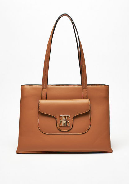 Elle Solid Tote Bag with Double Handles