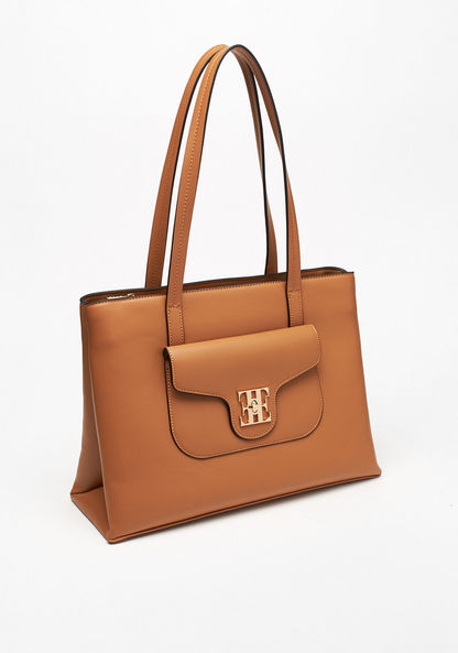 Elle Solid Tote Bag with Double Handles