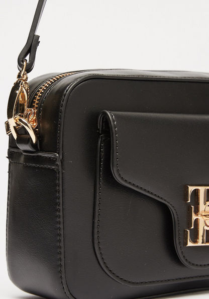 Elle Solid Crossbody Bag with Detachable Strap and Zip Closure-Women%27s Handbags-image-3