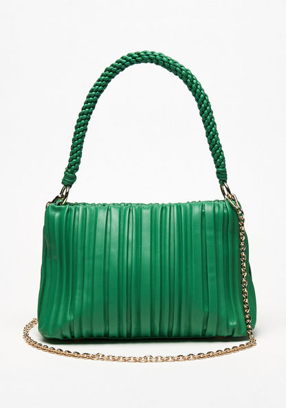 Celeste Pleated Crossbody Bag with Detachable Chain Strap-Women%27s Handbags-image-1