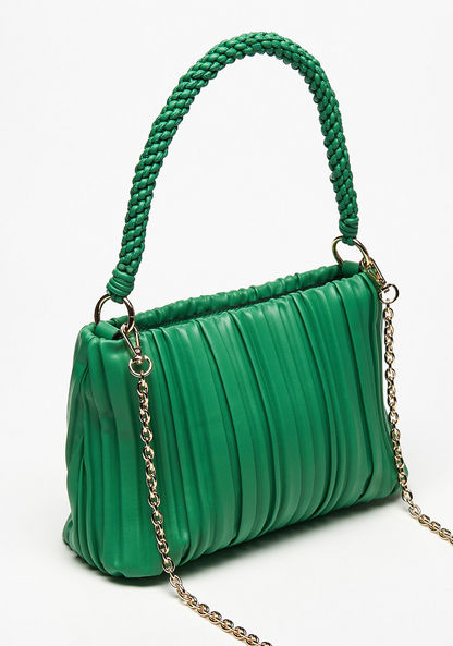 Celeste Pleated Crossbody Bag with Detachable Chain Strap-Women%27s Handbags-image-2