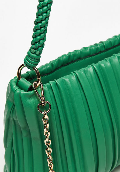 Celeste Pleated Crossbody Bag with Detachable Chain Strap