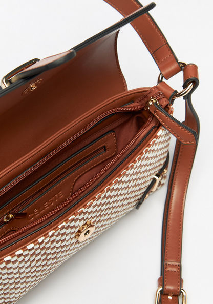 Celeste Weave Shoulder Bag with Adjustable Strap