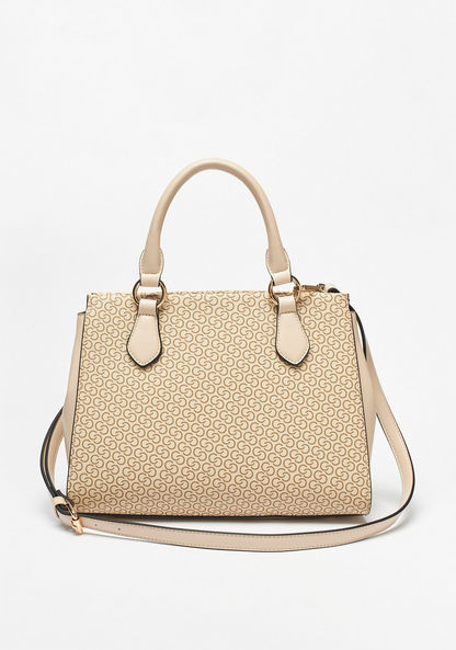 Celeste Monogram Embossed Tote Bag with Double Handles