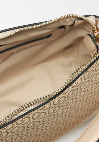 Celeste Monogram Embossed Shoulder Bag with Detachable Strap