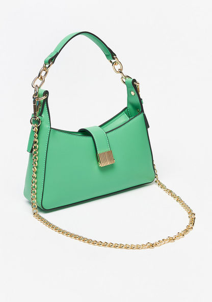 Celeste Shoulder Bag With Chain Detail and Magnetic Button Closure