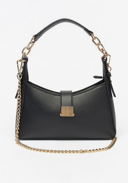 Celeste Shoulder Bag With Chain Detail and Magnetic Button Closure-Women%27s Handbags-image-1