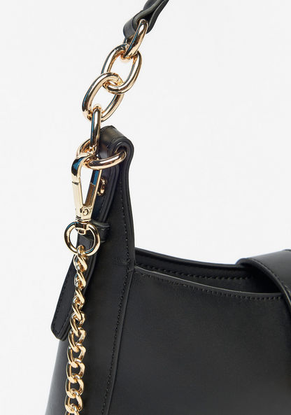 Celeste Shoulder Bag With Chain Detail and Magnetic Button Closure-Women%27s Handbags-image-3