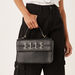 Elle Solid Satchel Bag with Detachable Chain Strap and Button Closure-Women%27s Handbags-thumbnail-0