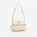 Elle Monogram Embossed Shoulder Bag with Adjustable Strap-Women%27s Handbags-thumbnail-1