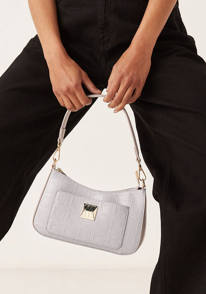 Elle Textured Shoulder Bag with Detachable Straps and Pouch-Women%27s Handbags-image-0